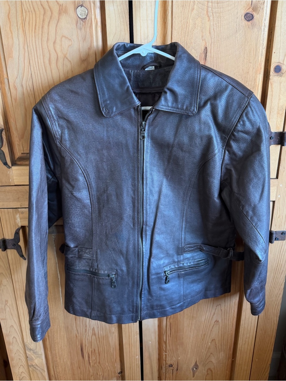 Classic Brown Leather Jacket for Women